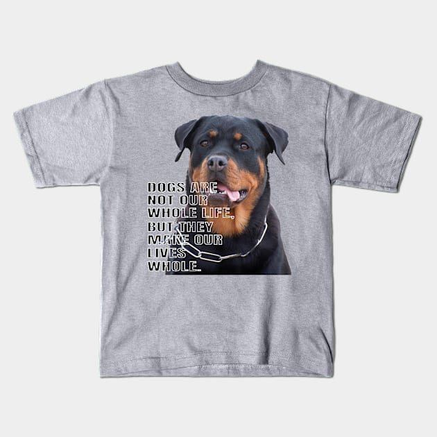 Rottweiler the boss dog Kids T-Shirt by TeeText